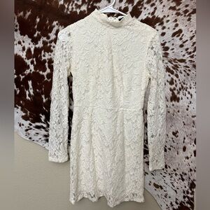 Forever21 White Lace cocktail mini dress size small